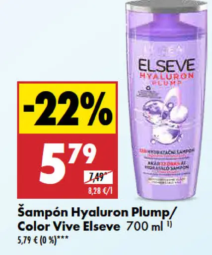 Elseve Šampón Hyaluron Plump/Color Vive