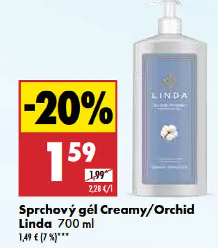 Linda sprchový gél Creamy/Orchid