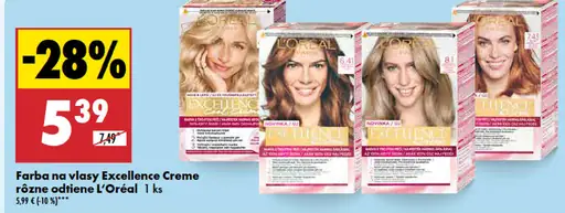 L’Oréal Farba na vlasy Excellence Creme rôzne odtiene