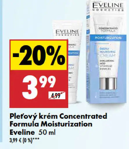 Eveline pleťový krém Concentrated Formula Moisturization