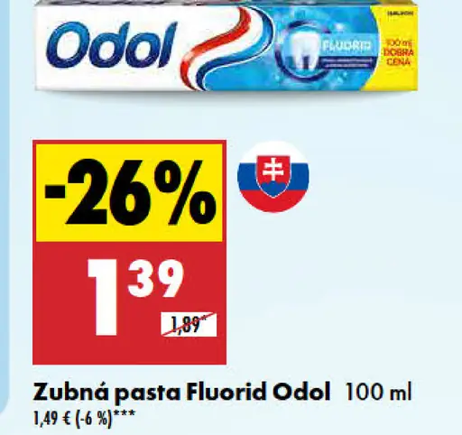 Odol Zubná pasta Fluorid