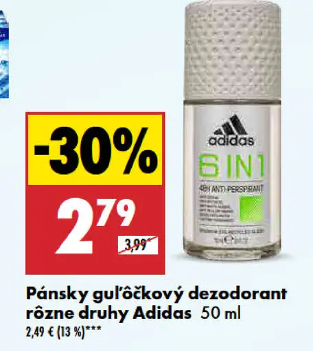 Adidas Pánsky guľôčkový dezodorant rôzne druhy