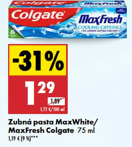 Colgate Zubná pasta MaxWhite/MaxFresh