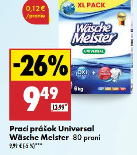 Prací prášok Universal Wäsche Meister