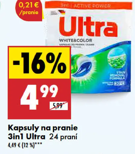 Kapsuly na pranie 3in1 Ultra