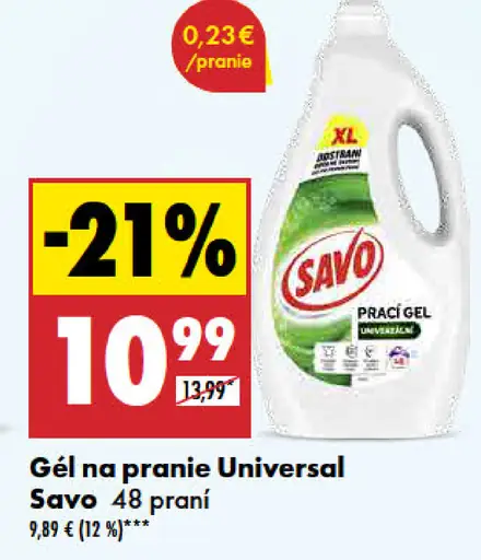 Gél na pranie Universal Savo