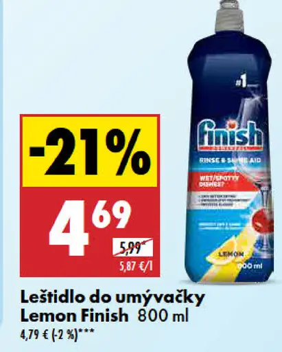 Finish Leštidlo do umývačky Lemon