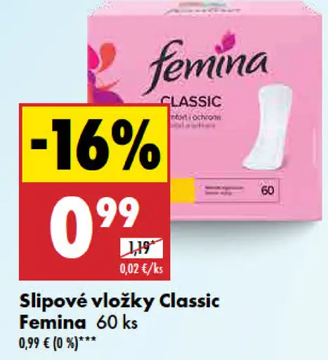 Femina Classic Slipové vložky