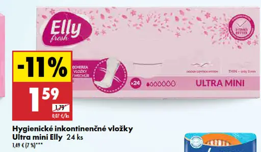 Elly Ultra mini Hygienické inkontinenčné vložky