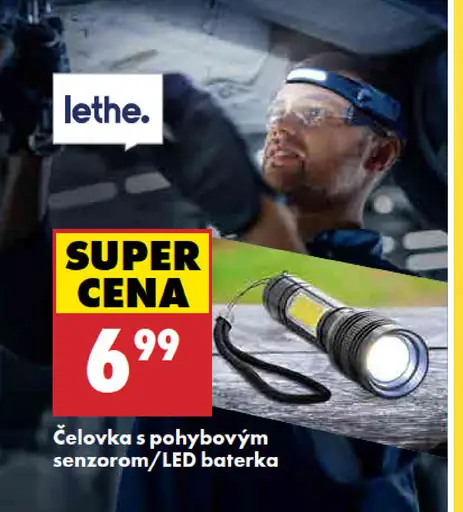 Lethe Čelovka s pohybovým senzorom/LED baterka