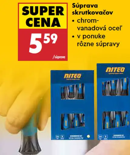 Niteo Súprava skrutkovačov