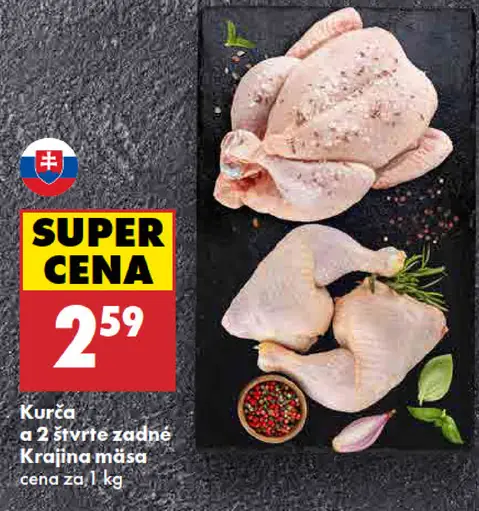 Kurča a 2 štvrté zadné