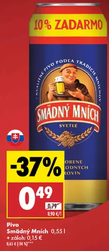 Smädný Mních plechovka