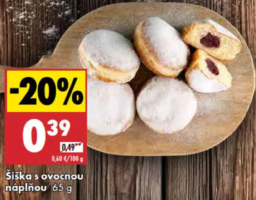 Šiška s ovocnou náplňou