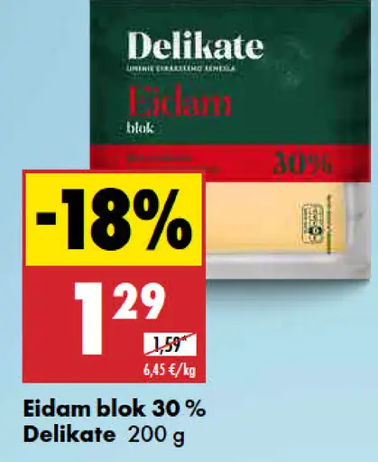 Delikate Eidam blok 30 %