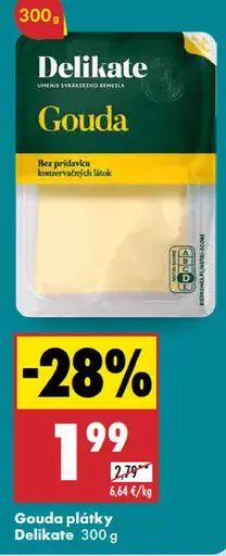 Delikate Gouda plátky