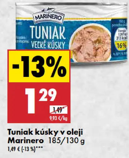 Marinero Tuniak kúsky v oleji