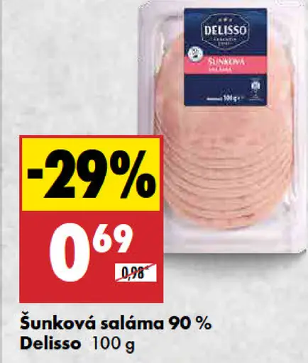 Delisso Šunková saláma 90%