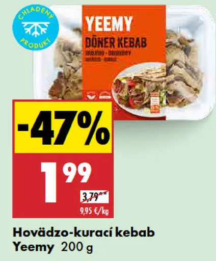 Yeemy Hovädzo-kurací kebab