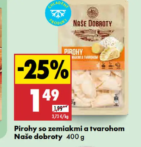 Naše dobroty Pirohy so zemiakmi a tvarohom