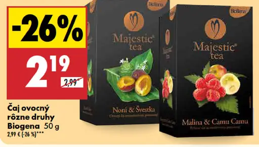 Biogena Čaj ovocný rôzne druhy