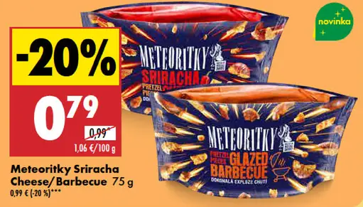 Meteorítky Sriracha Cheese/Barbecue