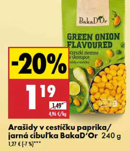 BakaD'Or Arašidy v cestíčku paprika/jarná cibuľka