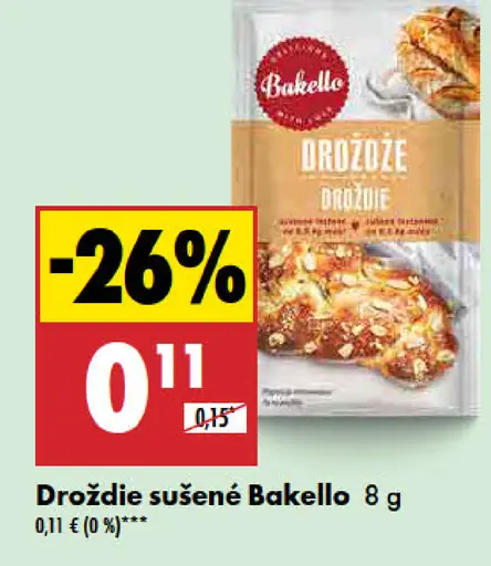 Bakello Droždie sušené