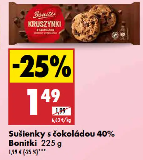 Bonitki Sušienky s čokoládou 40%