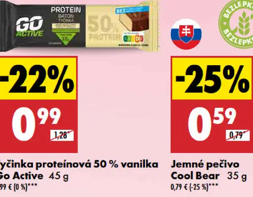 Go Active Tyčinka proteínová 50% vanilka