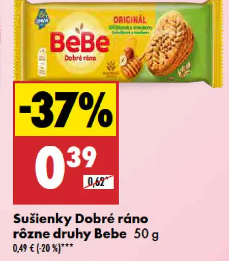 Bebe Sušienky Dobré ráno rôzne druhy