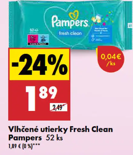 Pampers Vlhčené utierky Fresh Clean