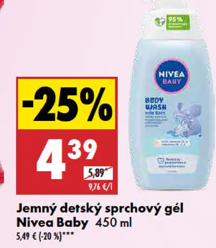 Nivea Baby Jemný detský sprchový gél