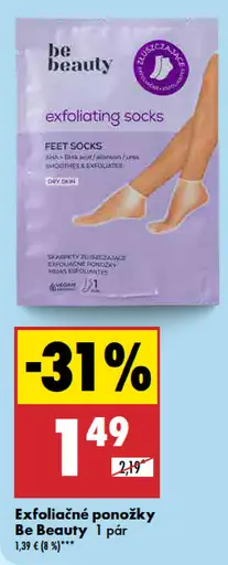 Be Beauty Exfoliačné ponožky