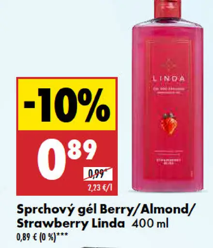Linda Sprchový gél Berry/Almond/Strawberry
