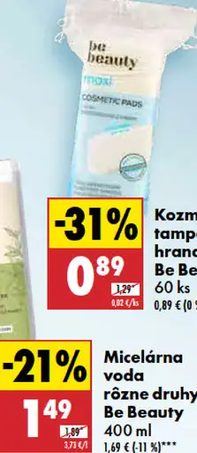 Be Beauty Kozmetické tampóny hranaté