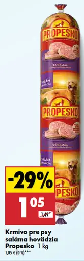 Propesko Krmivo pre psy saláma hovädzia