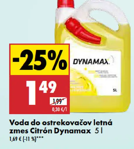 Dynamax Voda do ostrekovačov letná zmes Citrón