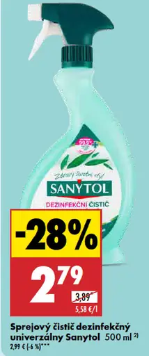 Sanytol Univerzálny dezinfekčný čistiaci prostriedok