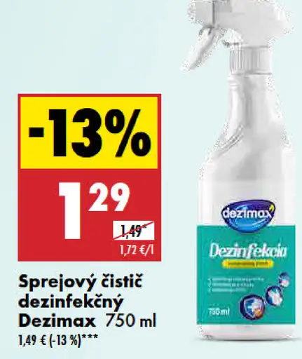 Dezimax Sprejový čistič dezinfekčný