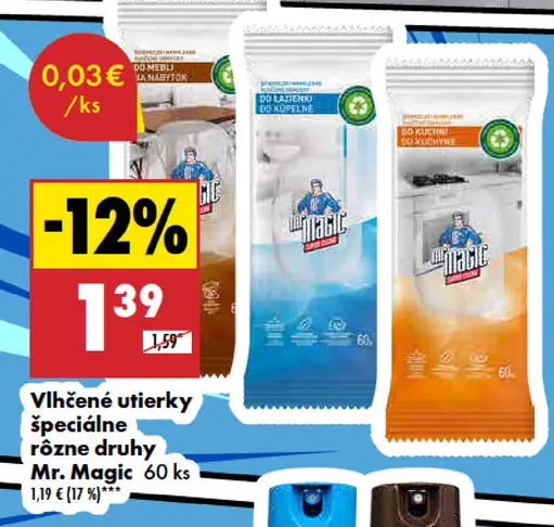 Mr. Magic Vlhčené utierky špeciálne rôzne druhy