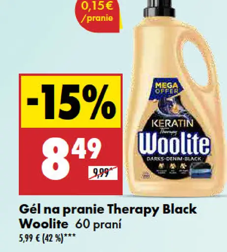 Woolite Gél na pranie Therapy black