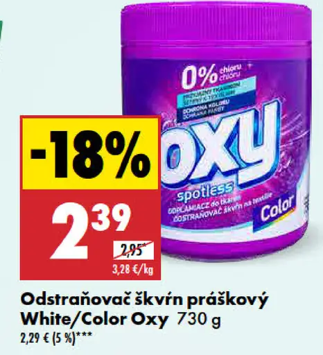 Oxy Odstraňovač škvŕn White/Color práškový