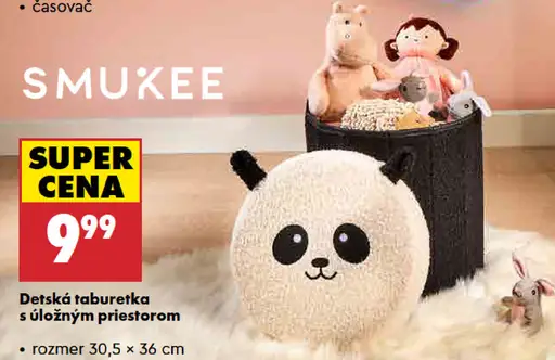 SMUKEE Detská taburetka s úložným priestorom