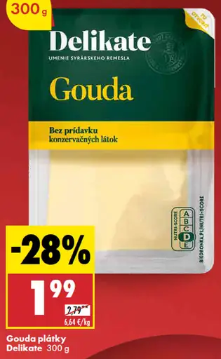 Delikate Gouda plátky