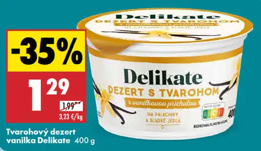 Delikate Tvarohový dezert vanilka