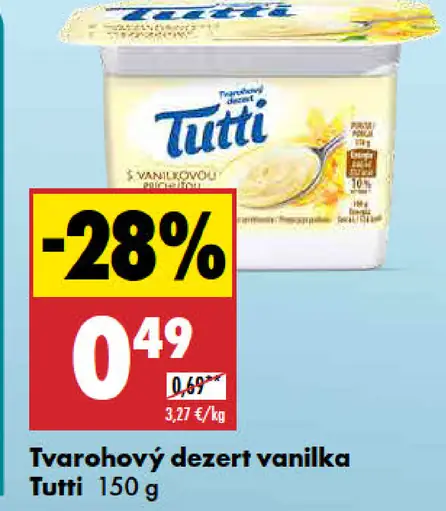 Tutti Tvarohový dezert vanilka