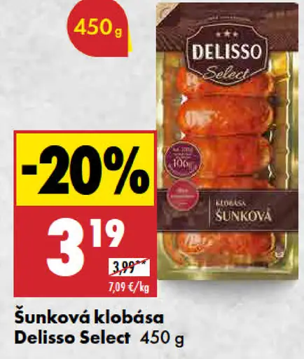 Delisso Šunková klobása Select