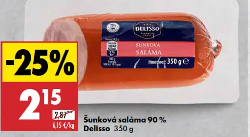 Delisso Šunková saláma 90%