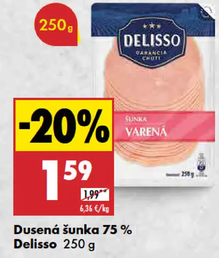 Delisso dusená šunka 75%